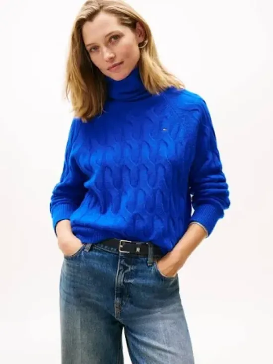 TOMMY HILFIGER Άνετο Πουλόβερ Με Cable Πλέξη