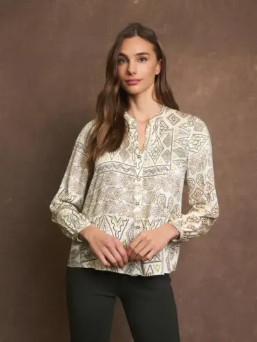 Πουκάμισο CECILIA με γεωμετρικό σχέδιο
