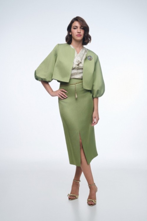 Σακάκι κοντό με μανίκι φούσκα 