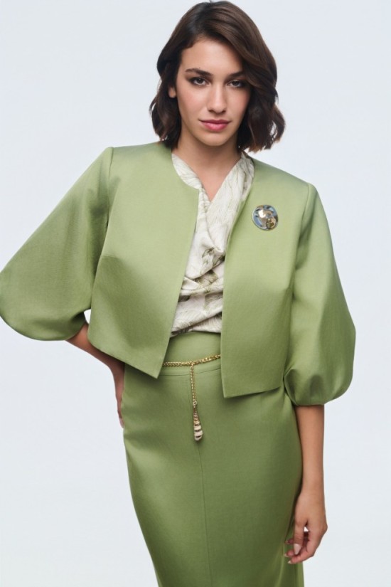 Σακάκι κοντό με μανίκι φούσκα 