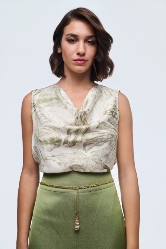 Τοπ αμάνικο με φλοράλ print