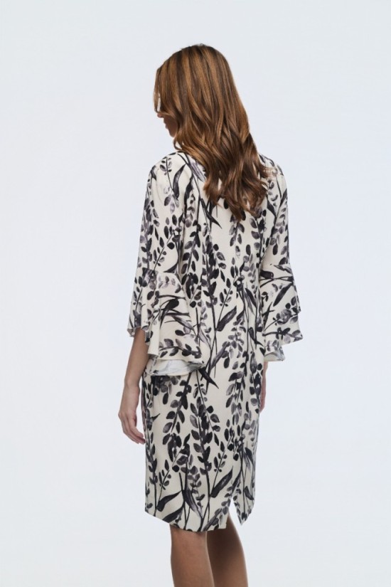 Φόρεμα σάκος με εντυπωσιακό print 