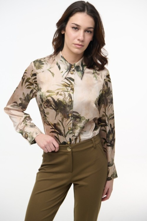 Πουκάμισο με print floral 