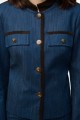 Σακάκι denim με κοτλε λεπτομέρειες 