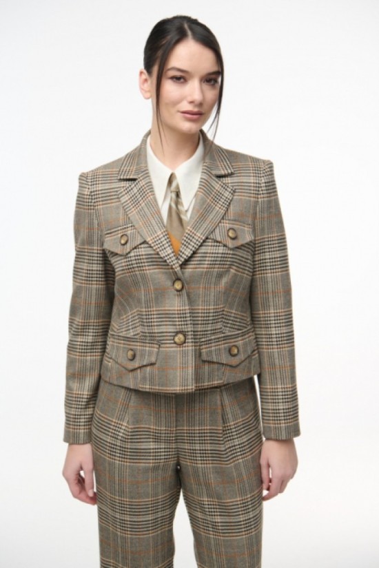 Σακάκι κοντό καρό