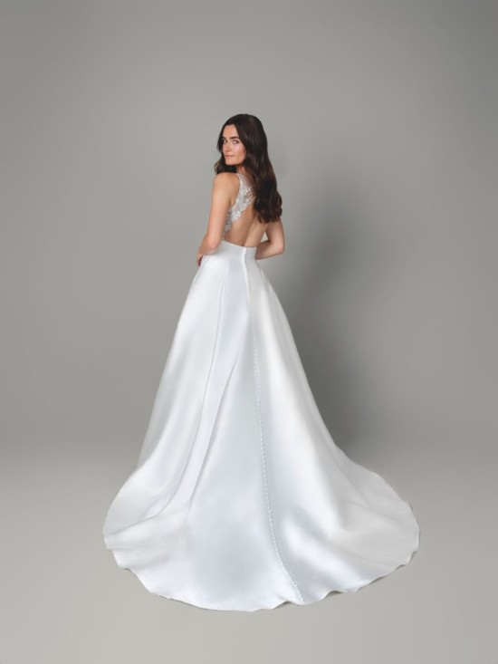 WEDDIND DRESS A LINE, MIKADO