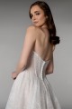 Strapless Allover Beaded and Chantilly Lace 