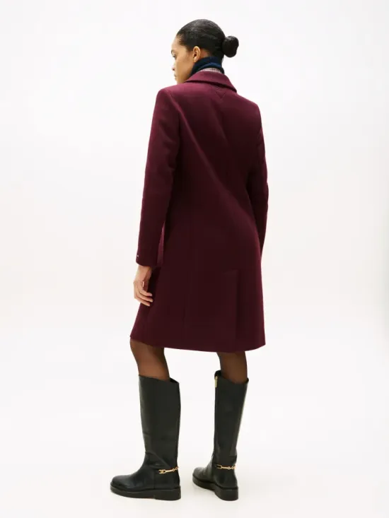 Παλτό Από Κασμίρ Με Μονή Σειρά Κουμπιών