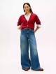 TOMMY HILFIGER Μάλλινη Oversized Ζακέτα Με V Λαιμόκοψη