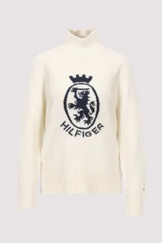 TH Crest Μάλλινο Πουλόβερ Με Mock Λαιμόκοψη