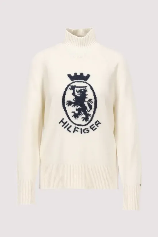 TH Crest Μάλλινο Πουλόβερ Με Mock Λαιμόκοψη