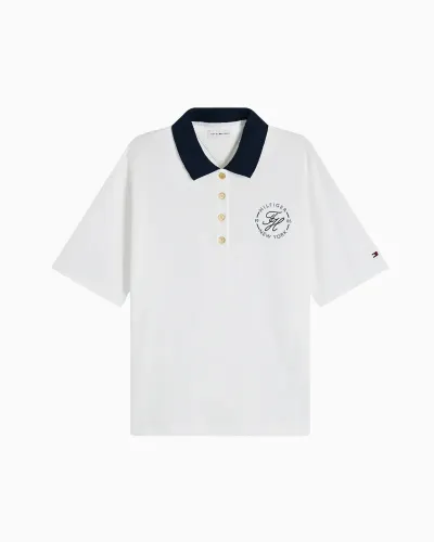 TOMMY HILFIGER  POLO ΜΕ ΧΡΥΣΟ ΚΟΥΜΠΙ