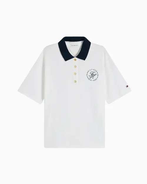 TOMMY HILFIGER  POLO ΜΕ ΧΡΥΣΟ ΚΟΥΜΠΙ