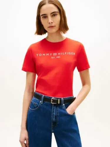 TOMMY HILFIGER T-SHIRT ΑΝΕΤΗ ΓΡΑΜΜΗ