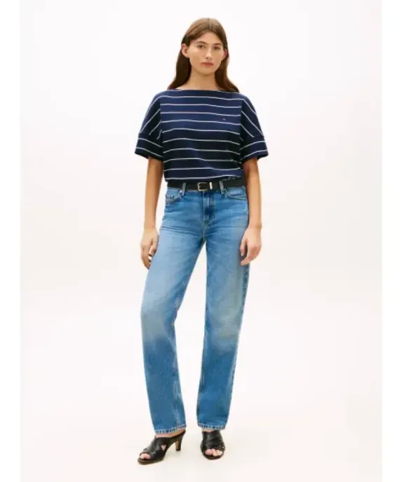 TOMMY HILFIGER T-SHIRT ΑΝΕΤΗ ΓΡΑΜΜΗ