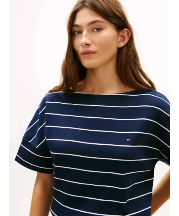 TOMMY HILFIGER T-SHIRT ΑΝΕΤΗ ΓΡΑΜΜΗ