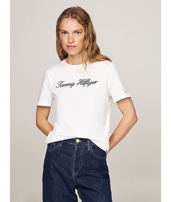 Άνετο T-Shirt TOMMY HILFIGER Με Λογότυπο