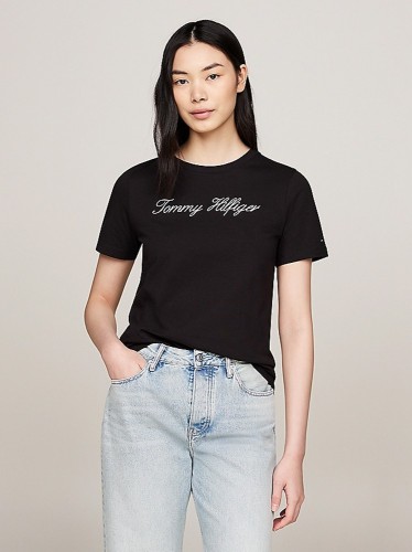 TOMMY HILFIGER T-SHIRT ΑΝΕΤΗ ΓΡΑΜΜΗ
