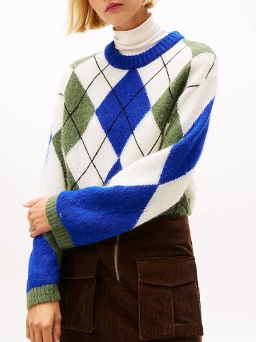 Tommy HilfigerΜακρύ Γυναικείο Πουλόβερ   ALPACA BLEND Multi