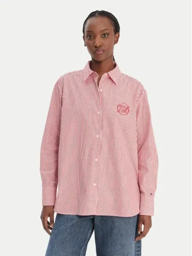 Κεντημένο Πουκάμισο Οversized Με Λογότυπο