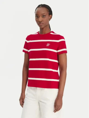 TOMMY HILFIGER T-SHIRT ΑΝΕΤΗ ΓΡΑΜΜΗ
