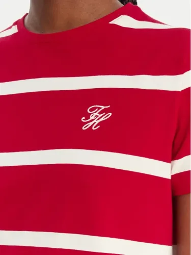 TOMMY HILFIGER T-SHIRT ΑΝΕΤΗ ΓΡΑΜΜΗ