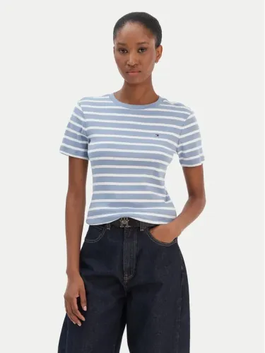 TOMMY HILFIGER T-SHIRT ΣΤΕΝΗ ΓΡΑΜΜΗ