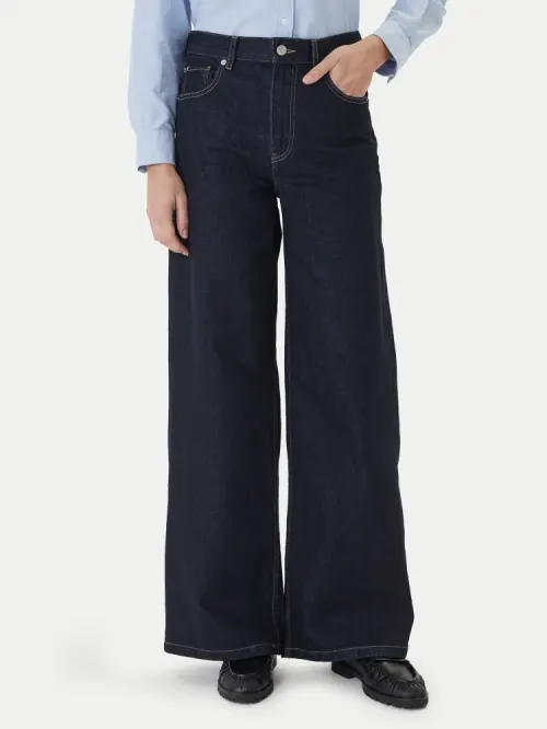 Τζην 70's Σκούρο μπλε Wide Leg 