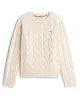 TOMMY HILFIGER ΠΟΥΛΟΒΕΡ SOFT WOOL CABLE RLX C-NK  TOMMY HILFIGER ΠΟΥΛΟΒΕΡ SOFT WOOL CABLE RLX C-NK