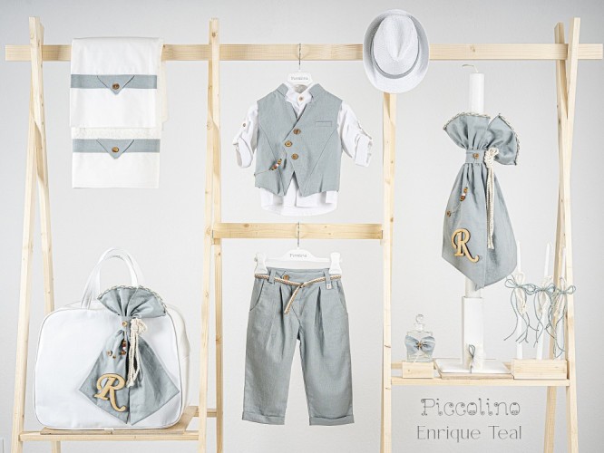 Σετ βάπτισης Piccolino Enrique teal 