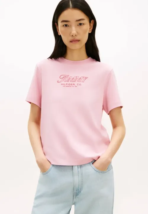 TOMMY HILFIGER ΡΟΖ T-SHIRT REGULAR FIT