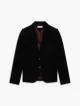 Βελουτέ Blazer Σε Κανονική Γραμμή Με Χρυσά Κουμπιά 