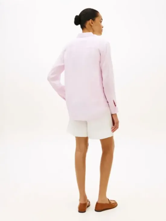 Λινό Πουκάμισο Tommy Hilfiger  Σε Κανονική Γραμμή 